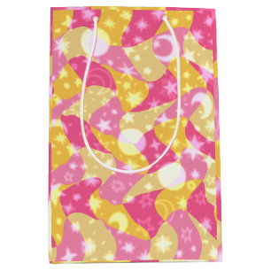 Sacola Para Presentes Média Candy Swirls Celestial