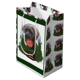 Sacola Para Presentes Média Cane Corso Christmas