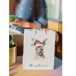 Sacola Para Presentes Média Canguru de Natal, personalizável