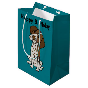 Sacola Para Presentes Média Cão de filhote de cachorro alemão bonito do