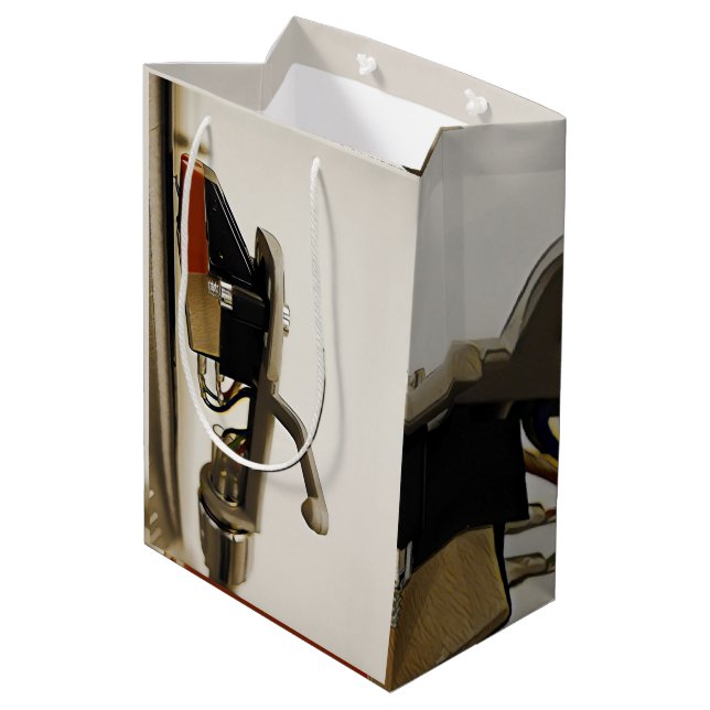 Sacola Para Presentes Média Captura de macro do cartucho - (Verso inclinado)