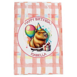 Sacola Para Presentes Média Capybara themed Girl's Birthday Party