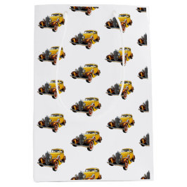 Sacola Para Presentes Média Carro Clássico Frescura Moderna