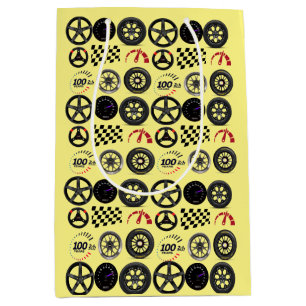 Sacola Para Presentes Média Carros de corrida e entusiastas do esporte a motor