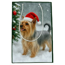 Cartão de Natal do Silky Terrier