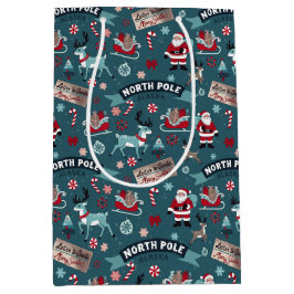 Sacola Para Presentes Média Cartas para Papais noeis — Charme de Natal do Polo