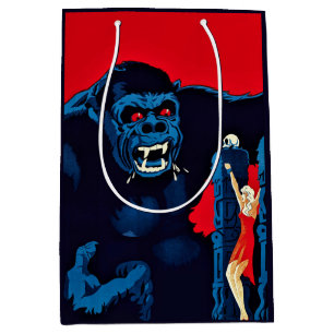 Sacola Para Presentes Média Cartaz de filme do icônico Rei Kong, o macaco giga