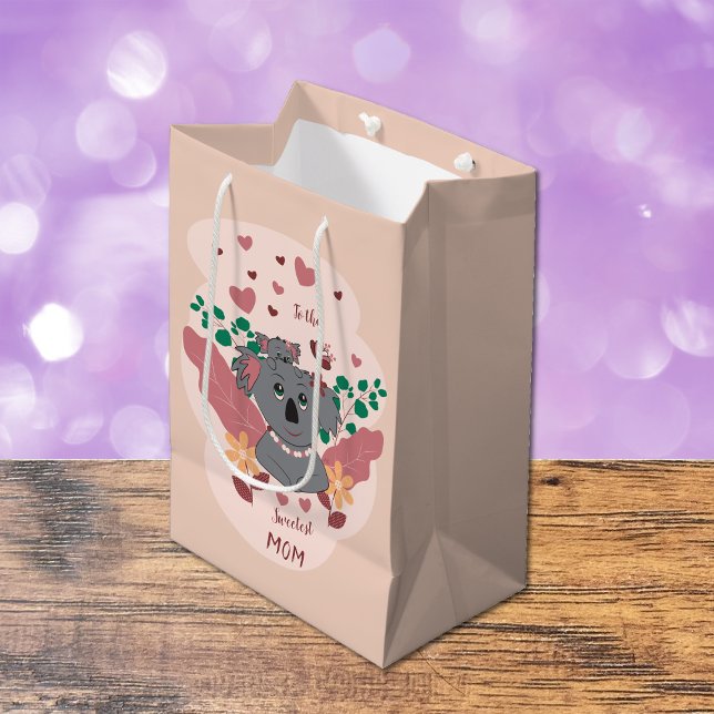 Sacola Para Presentes Média Cartoon Adorável Koala Gift Bag (Criador carregado)