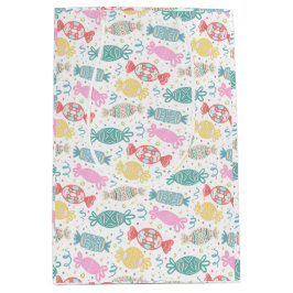 Sacola Para Presentes Média Cartoon de cores festivas multicolores