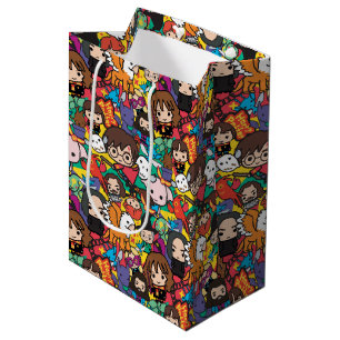 Sacola Para Presentes Média Cartoon Harry Potter Character Toss Pattern