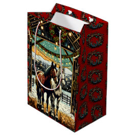 Sacola Para Presentes Média Cartoons de Natal Feliz