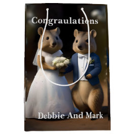 Sacola Para Presentes Média Casado australiano Quokka Me, Casamento