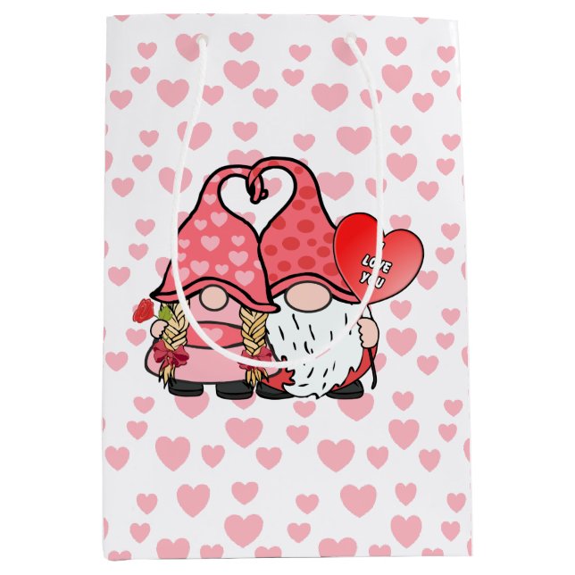 Sacola Para Presentes Média Casal Gnome (Frente)