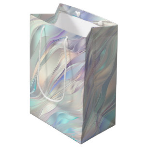 Sacola Para Presentes Média Casamento Branco Pérola Roxo Azul Água