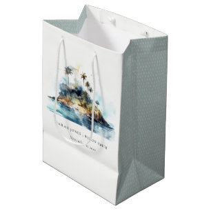 Sacola Para Presentes Média Casamento da Ilha das Palmeiras de Serras de Mola