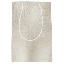 Sacola Para Presentes Média Casamento de Couro Falso Creme Branco  