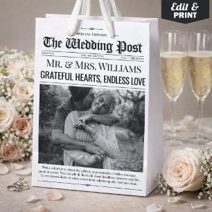 Sacola Para Presentes Média Casamento Favorito Bolsas Casamento Jornal Dossiê
