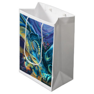Sacola Para Presentes Média Cavaleiro e feiticeiro do dragão