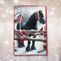Cavalo Negro Festivo e Natal Cardeal