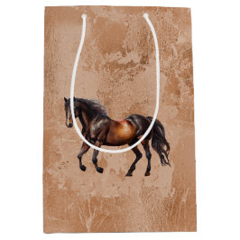 Sacola Para Presentes Média Cavalos Ocidentais