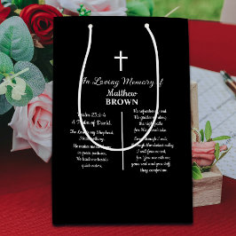 Sacola Para Presentes Média Celebração da Vida Versículo Bíblico Funeral