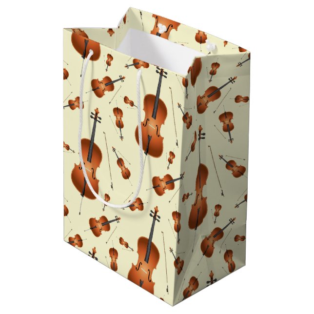 Sacola Para Presentes Média Cello Musical Music Teacher String Orchestra (Verso inclinado)