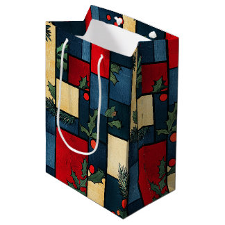 Sacola Para Presentes Média Cerantha - Glasmalerei Weihnachtsmuster (8/12)