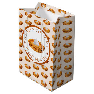 Sacola Para Presentes Média Chá de fraldas de Ação de Graças de Pie Cutie Bag