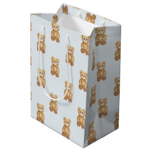 Sacola Para Presentes Média Chá de fraldas do Urso Azul
