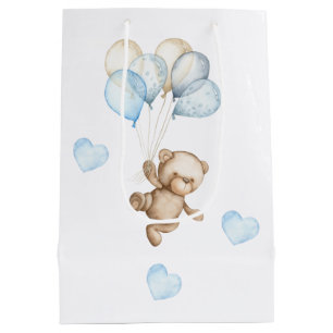 Sacola Para Presentes Média Chá de fraldas do Urso Bebê