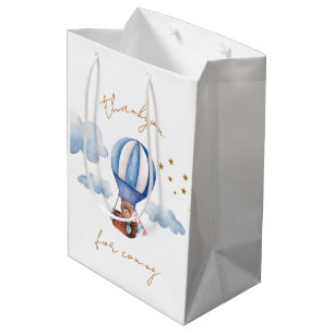 Sacola Para Presentes Média Chá de fraldas do Urso de Teddy