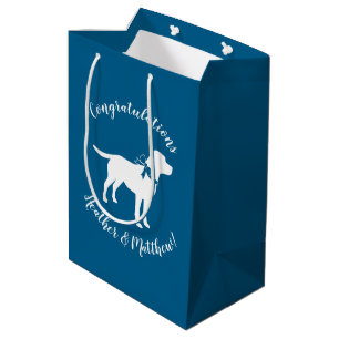 Sacola Para Presentes Média Chá de fraldas francês Bulhdog francês Frenchy 