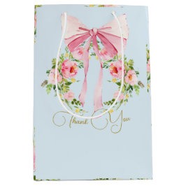 Sacola Para Presentes Média Chá de fraldas Padrão Floral Arco de Regência de R