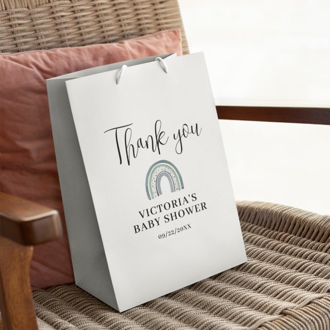 Sacola Para Presentes Média Chá de fraldas Rainbow Boy (Criador carregado)