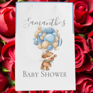 Sacola Para Presentes Média Chá de fraldas Ursinho Bprecoce Aguarde
