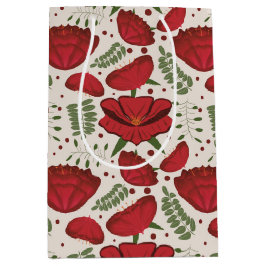 Sacola Para Presentes Média Chá de fraldas vermelho silvestre