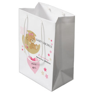 Sacola Para Presentes Média Chá De Garotinha De Amor De Ursinho