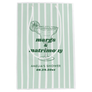 Sacola Para Presentes Média Chá de Noiva Retro Margs e Matrimônio