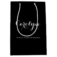 Chá de panela de Bridesmaid Personalizado Preto