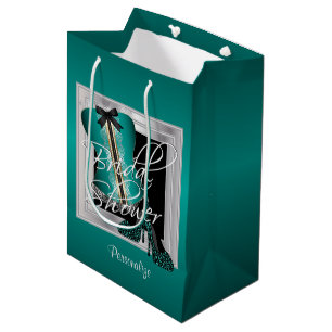 Sacola Para Presentes Média Chá de panela de Lingerie brilhante Mint Green
