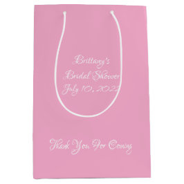 Sacola Para Presentes Média Chá de panela Rosa Simples