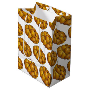 Sacola Para Presentes Média Challah Braided Jewery Bread Loaf Hanukkah