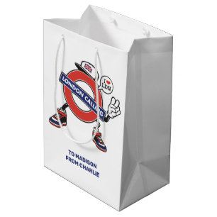Sacola Para Presentes Média Chamada de Londres de Texto Personalizado