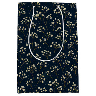 Sacola Para Presentes Média Champagne Baby's Breath Scatter Bag