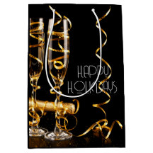 Champagne Fita Dourada Felizes Festas