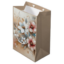 Charme Floral Rosa e Branco