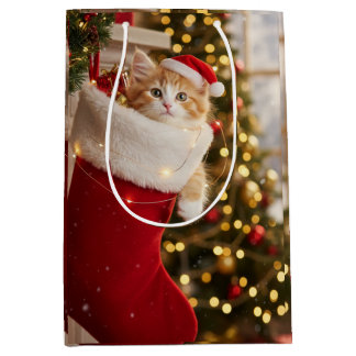 Sacola Para Presentes Média chaton noëls 