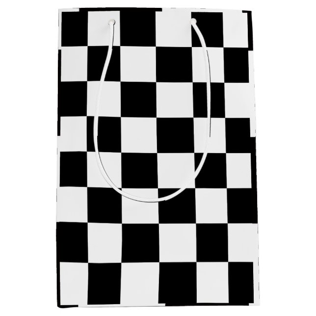 Sacola Para Presentes Média Checkerboard Home Rug of the Classic Elegance (Frente)