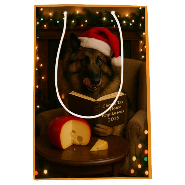 Sacola Para Presentes Média Cheese Tax Christmas gift bag - Tervuren  (Frente)