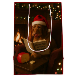 Sacola Para Presentes Média Cheese Tax Christmas gift bag Wire Haired Vizsla